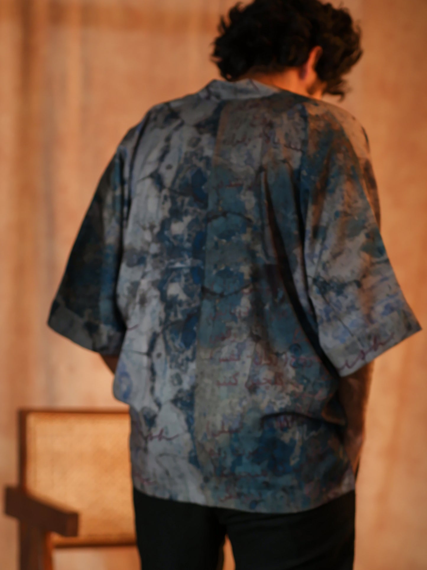 V neck Japanese Kimono Shirt