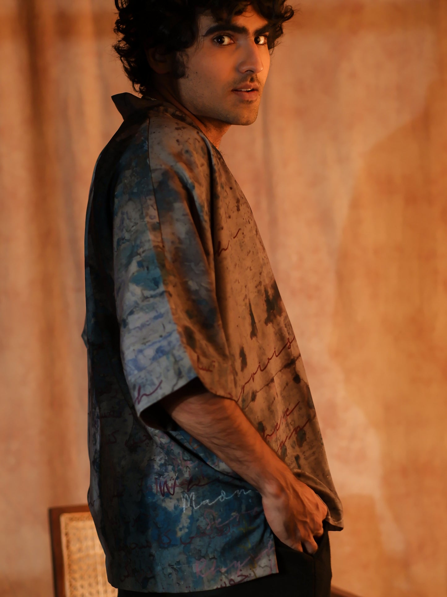 V neck Japanese Kimono Shirt