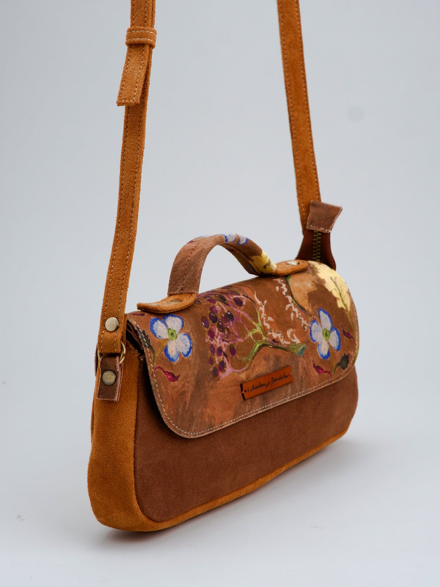 Brown Floral Long Bag