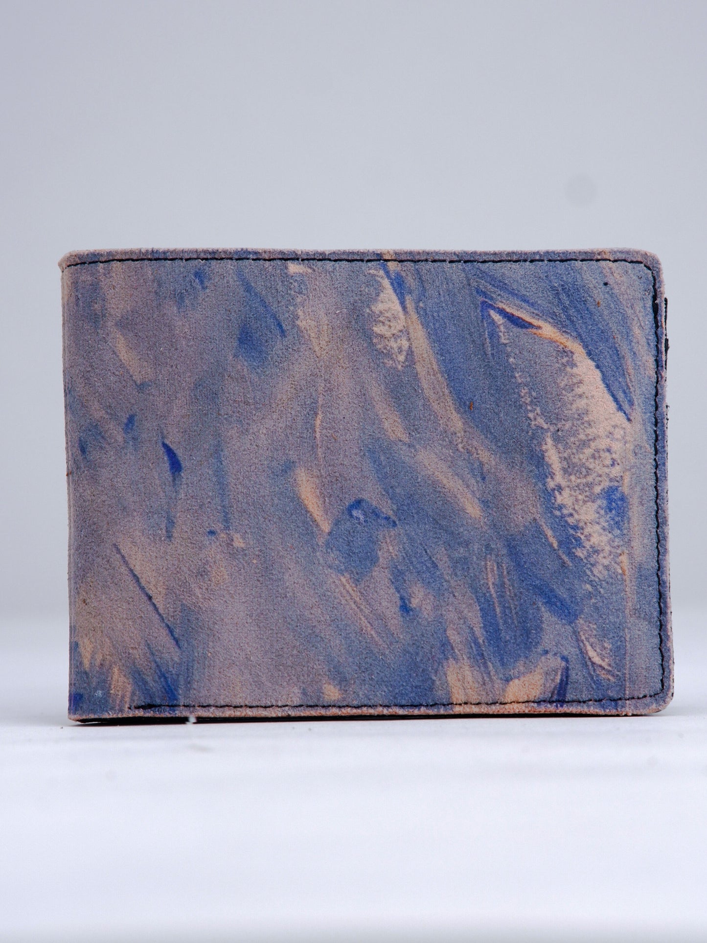 Blue Strokes Print Wallet