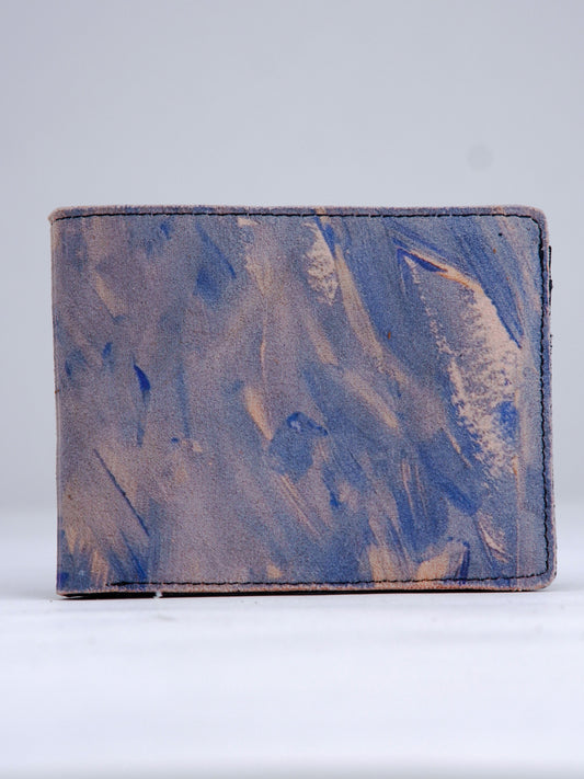 Blue Strokes Print Wallet