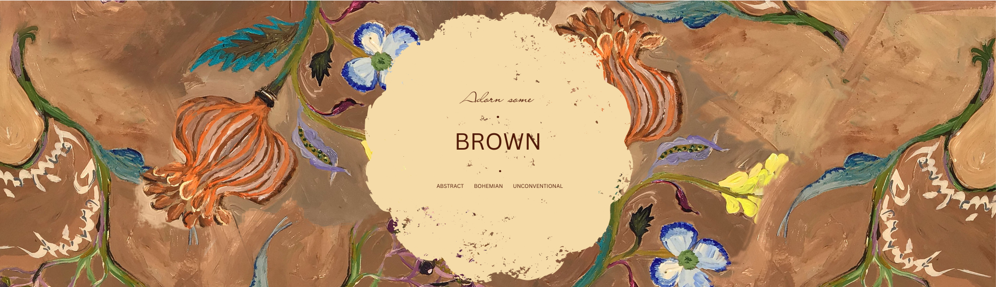 Brown Floral Print