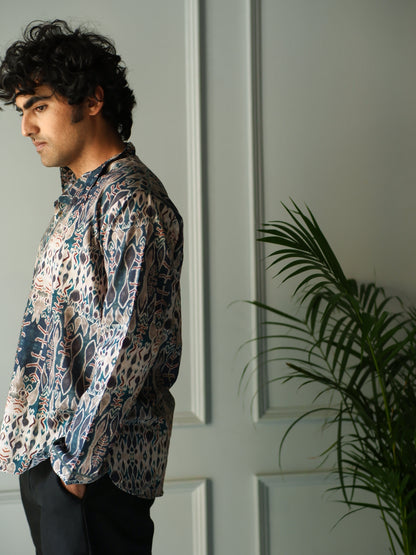 Ikkat Offbeat collar Kurta