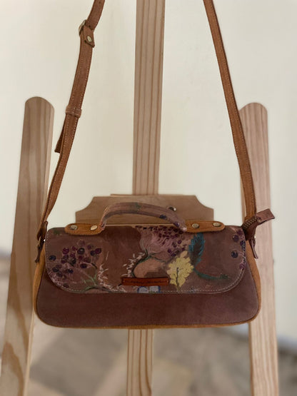 Brown Floral Long Bag