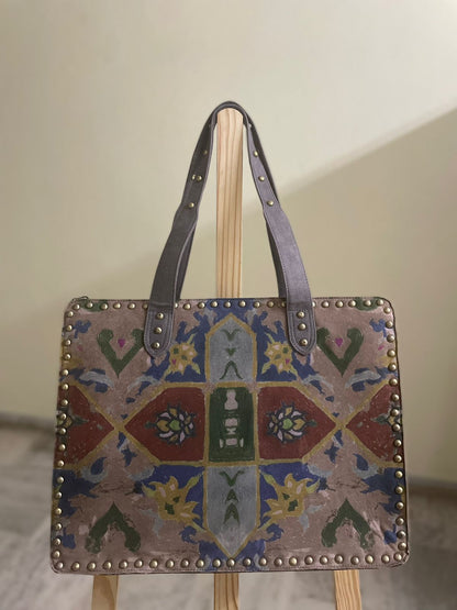 Mosaic Print Landscape Tote